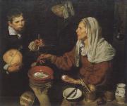 Diego Velazquez Old woman in the eggs roast oil